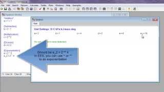 EES Tutorial Part 1 Introduction and Operations