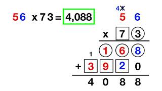 Standard Algorithm Multiplication 2 x 2 Digit Regrouping copy