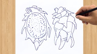 How to Draw Dragon-fruit Easy Drawing Tutorial For All