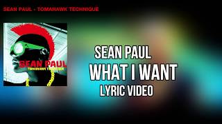 Sean Paul - What I Want (Lyric Video) [Tomahawk Technique]