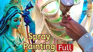 HOW TO MURTI PAINTING FOR SPRAY MACHINE | SARASWATI MATA PAINTING FULLY PROCESS | by Maa Durga art