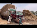 see how sugarcane waste bagasse loading in truck with strange process