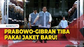 Detik-Detik Prabowo dan Gibran Tiba di Lokasi Debat Kelima Capres, Pakai Jaket Baru