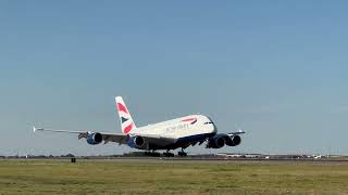 British Airways' A380 Lands at DFW Airport for 1st Time