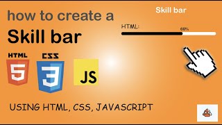 how to make skill bar using html css javascript | skill progress bar | skill bar