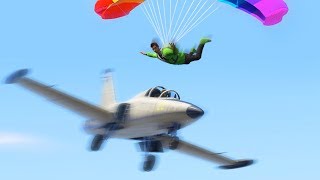 MISSION IMPOSSIBLE: LAND ON A JET CHALLENGE! (GTA 5 Funny Moments)