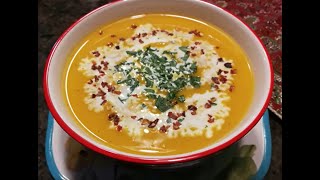 سوپ کدوحلوائی بینظیر،خوشمزه ،دلچسب وآسان باآشپزخانه فریبا  Butternut Squash Soup