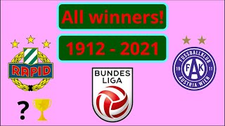 Every winner of the Austrian football league / 1912 - 2021