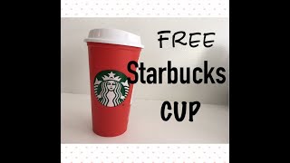 Starbucks FREE Reusable Holiday Coffee Cup