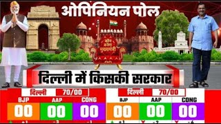 Delhi Assembly Election 2025 Opinion Poll. Arvind kejriwal Modi |Rahul Gandhi AAP BJP CONG Tringular