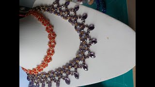 Dazzling Diamond Necklace, Beaded Bicone Necklace