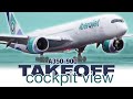 Cockpit takeoff view | A350-900 from LIS (Lisbon) to PUJ (Punta Cana)