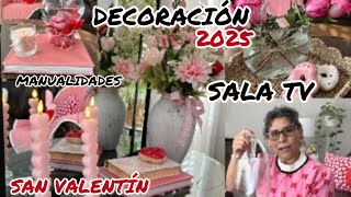 DECORACIÓN SAN VALENTÍN 💝 SALA TV #decoracion #entretenimiento #flores #jardin #san Valentín