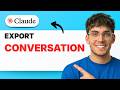 How to Export a Claude AI Conversation [2026 Full Guide]