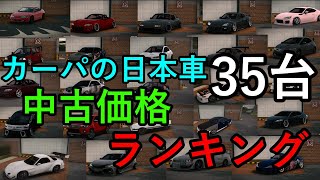 【カーパーキング】日本車の中古価格ランキング！！　衝撃の一位がえぐすぎた...【カーパ】【ランキング】