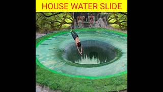 I Build Underground House Water Slide To Tunnel || Black Hole #mrindianhacker #waterslide #shorts