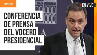 Conferencia de prensa del vocero presidencial, Manuel Adorni (10/05/2024)