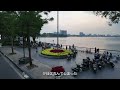 ベトナム北部旅行　ハノイ 「２階建てバスからの眺め」 view from a double decker bus in hanoi