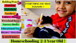 How and what to teach 2-3 year old at home | Homeschooling 2- 3 year old | Preschool Learning