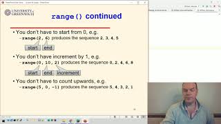Python 06-5: Loops - The range() function & loop counters