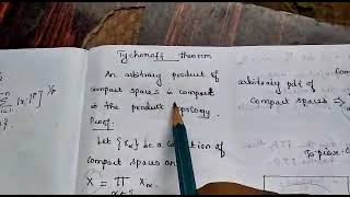 Tychnoff theorem video 2