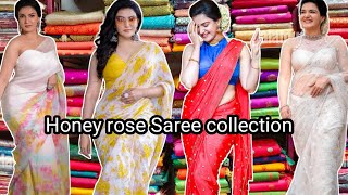 Honey rose saree design idea types of saree like honeyrose designer saree images hot honeyrose saree