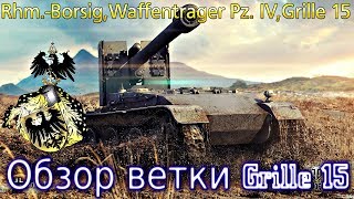 Обзор ветки Grille 15. От Rhm.-Borsig Waffentrager к топу. Кустовые читеры, кроме одного💥