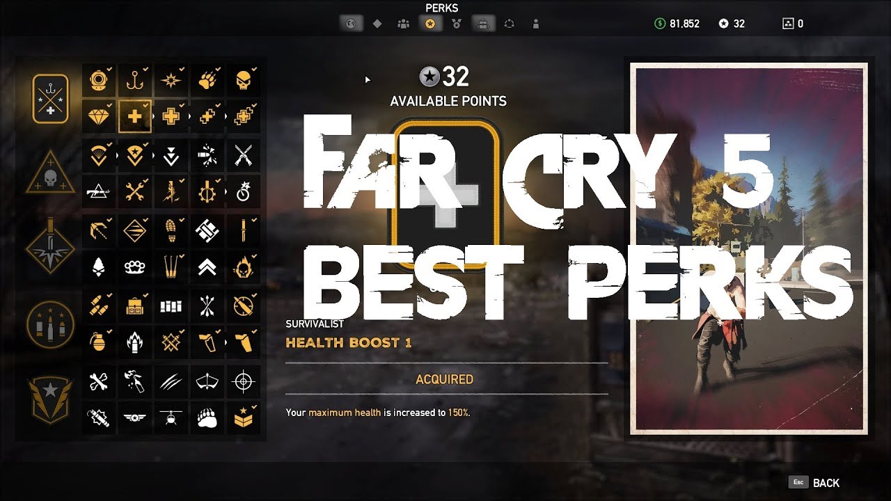 Far Cry 5 Best Perks To Get Early In The Game - YouTube