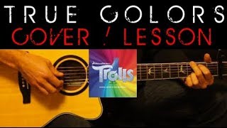 TRUE COLORS - Justin Timberlake Anna Kendrick Trolls Cover 🎸 Easy Acoustic Guitar Tutorial Lesson