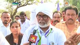 Vijayawada : YSRCP Leader Jagan Mohan Rao participates in Paadayatra in support to farmers