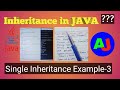 Single inheritance in java | input from user program