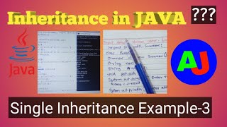 Single inheritance in java | input from user program