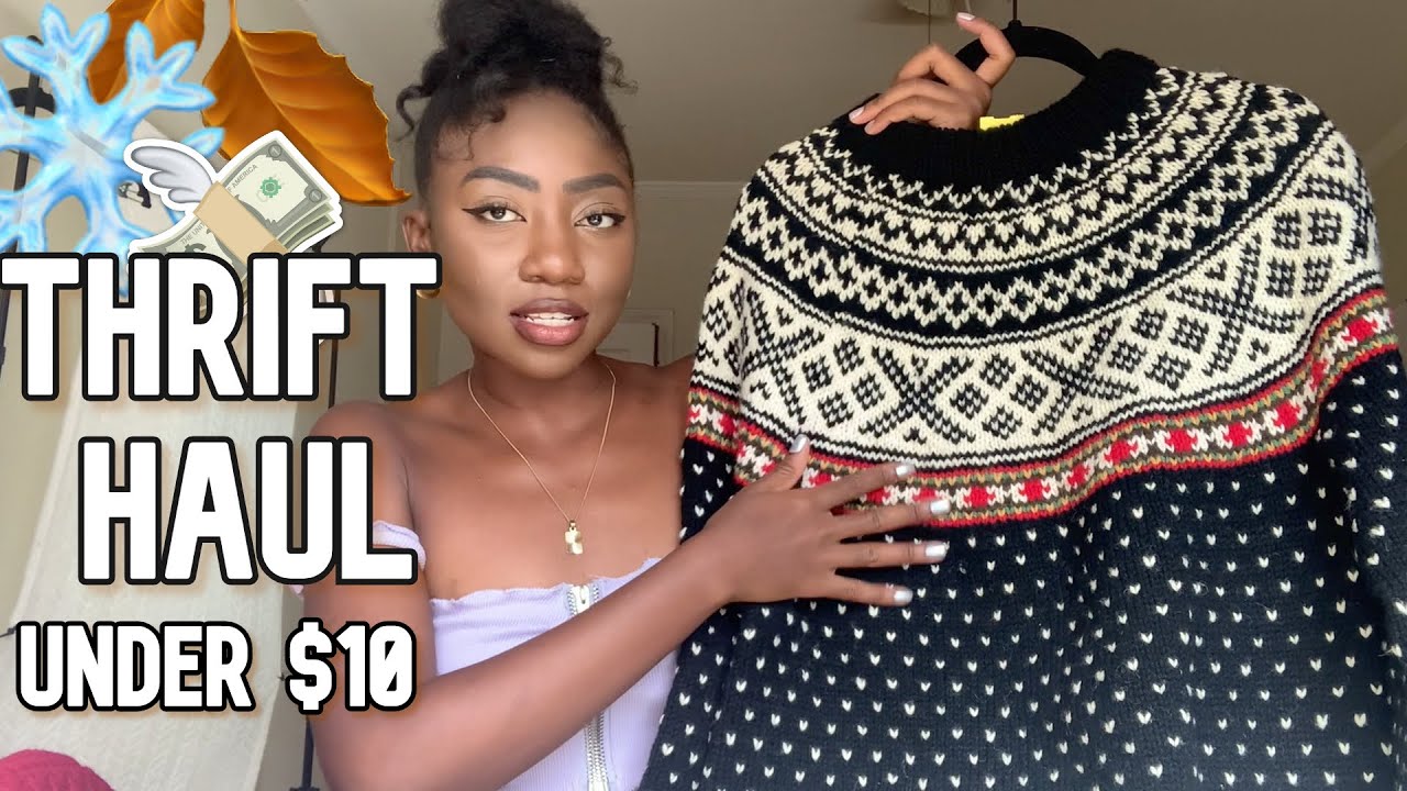 Fall Winter Vintage Sweaters Thrift Store Haul Youtube