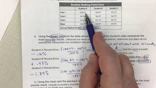 Accuracy & Precision Worksheet