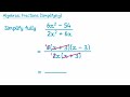 algebraic fractions simplifying gcse higher maths