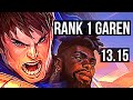 GAREN vs K'SANTE (TOP) | Rank 1 Garen, 5/1/5, 700+ games, 900K mastery | TR Challenger | 13.15