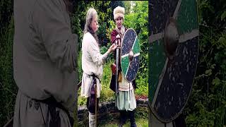 The sword of the Vikings with legends Egil and Bragi