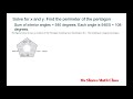 Given a Regular Pentagon solve for x and y. Find the Perimeter of the Pentagon