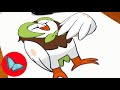 How To Draw Pokemon - Dartrix Easy Step by Step