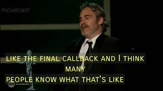 Joaquin Phoenix winning "Best Actor for Joker" in Screen Guild Awards and giving incredible speech.