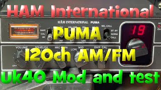 EP 144 -HAM International PUMA - 120ch FM/AM CB radio - fitting UK40.