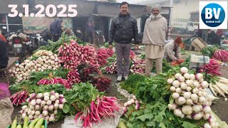 सहारनपुर मंडी में 3.1.2025 को सब्जियों के सुबह के भाव । #vegetableswholesalepriceinsaharanpurmandi