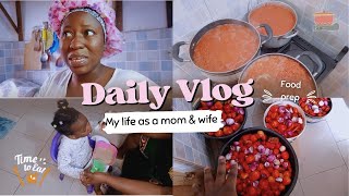 A DAY IN MY LIFE AS AN INTROVERT WIFE \u0026 MOM LIVING IN NIG - Post Market Food Prep, House wife duties