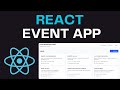 Complete React JS Project - Build an Event App