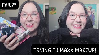 TRYING TJ MAXX MAKEUP!! | RUDE COSMETICS | REVOLUTION BEAUTY | MAYBELLINE