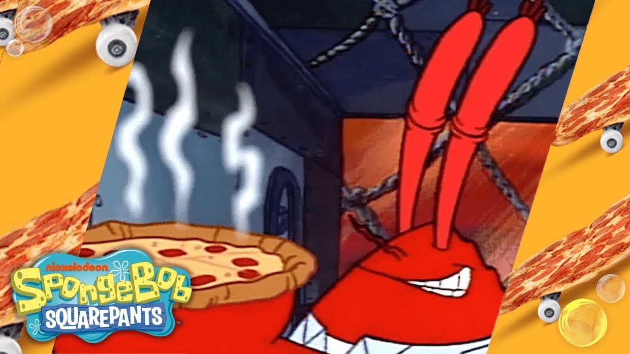 Spongebob Squarepants Eat Pizza