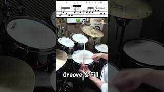 いますぐ使えるフィルイン -467個め- (16分ウラのキメ)  #shorts #drummer #drums #ドラムフィルイン #ドラムテクニック