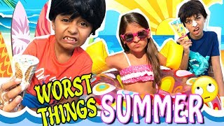 10 Worst Things In Summer - Funny Comedy Skits : Summer Fun // GEM Sisters