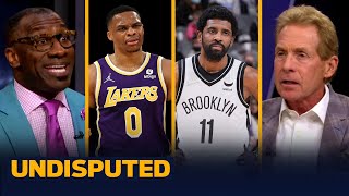 Lakers and Nets 'actively engaged' in Kyrie Irving-Russell Westbrook trade | NBA | UNDISPUTED
