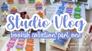 Studio Vlog 21 ✿ Creating Bookish Magnetic Bookmarks + A Small Mistake I Made ✿ Small Biz Happy Mail